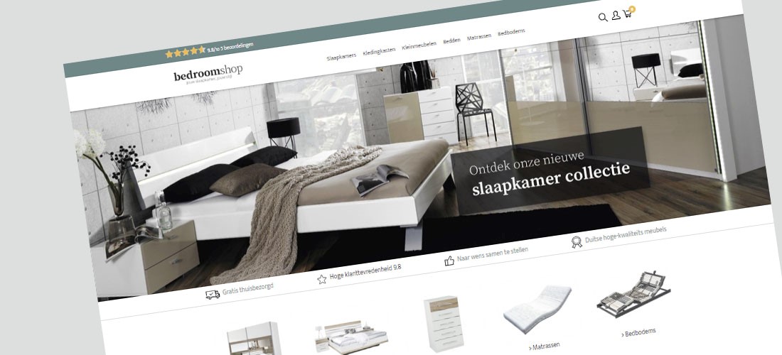 Beddenwinkel Bedroomshop.nl start met verkoop complete slaapkamers!